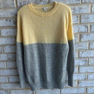Gap Colorblock Mohair Blend Long Sleeve Pullover Sweater Women's Size XS.